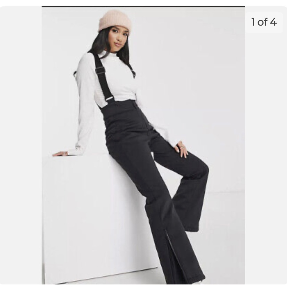 New with Tags ASOS 4505 Petite ski high rise sallopettes (pants) Black US Size 0